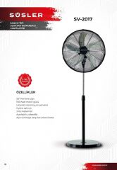 Süsler SV-2017 Sanayi Tipi Ayaklı Vantilatör