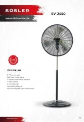 Süsler SV-2450 Sanayi Tipi Ayaklı Vantilatör