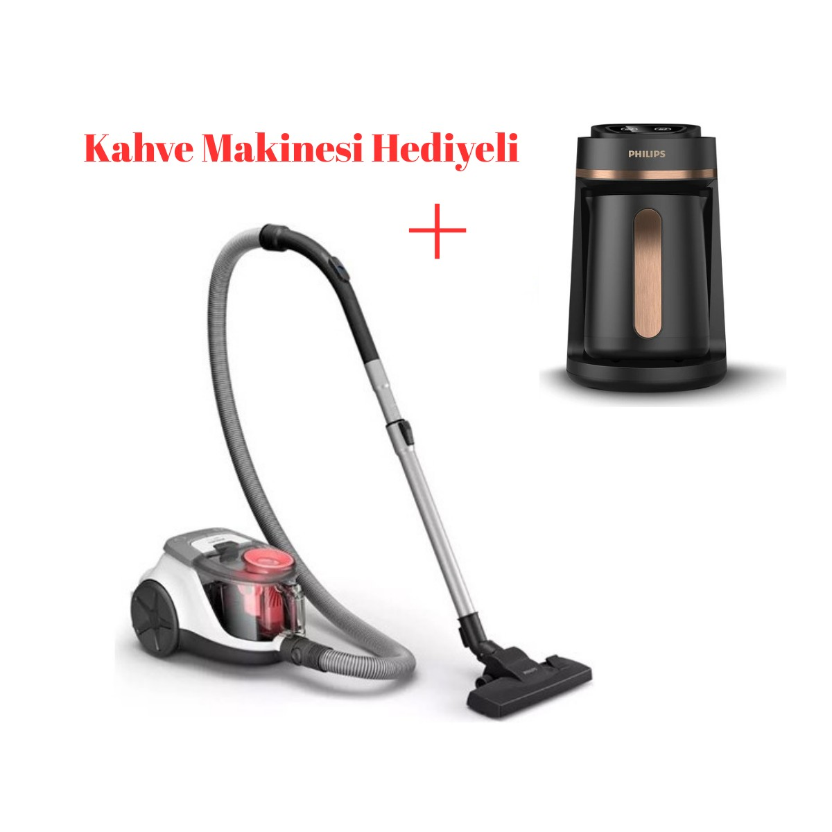 Philips XB2142/09 Torbasız Süpürge + HDA150/60 Kahve Makinesi Hediyeli