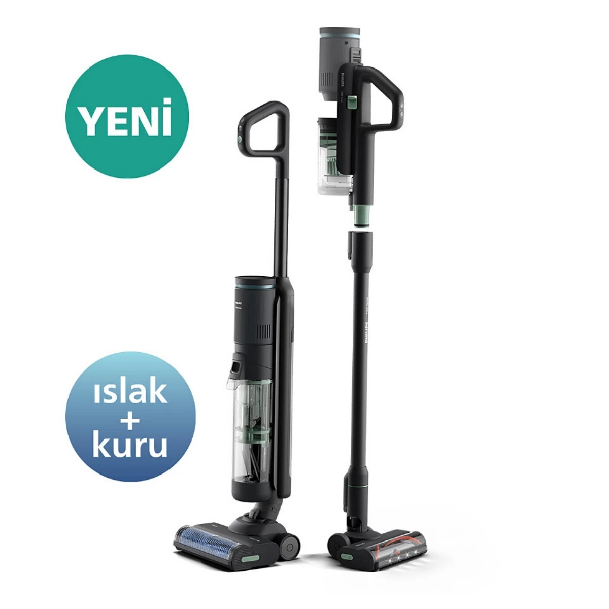 Philips XW7263/11 Aqua Trio Islak Kuru Şarjlı Dikey Süpürge