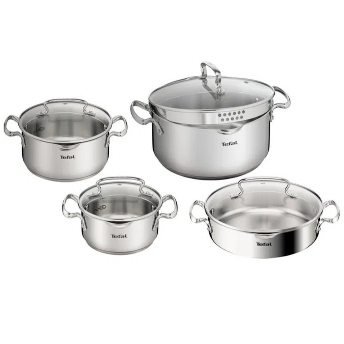 Tefal Duetto 8 Parça Çelik Tencere Seti