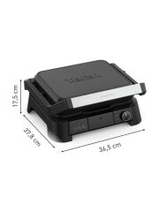 Tefal SuperGrill 3in1 6 Dilim Kapasiteli 2000 Watt Barbekü Izgara ve Tost Makinesi - Siyah